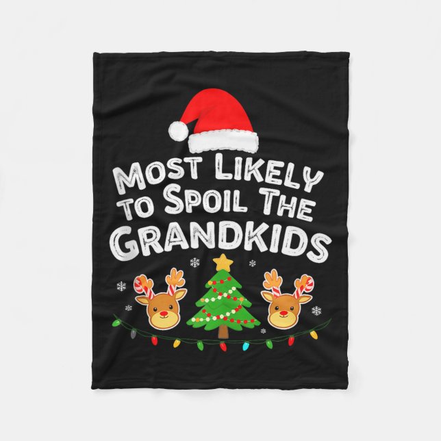 Couverture Polaire Humor Most Likely To Sil The Grandkids Christmas F (Devant)
