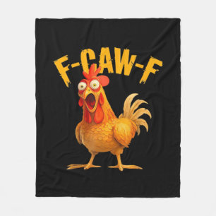 Couverture Polaire Humour de Corbeau F-Caw-F Gothique Drôle Rétro Coo