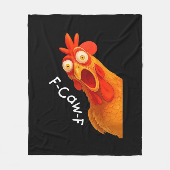 Couverture Polaire Humour gothique Dessin de corbeau F Caw F drôle (Devant)