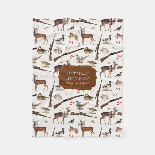 Couverture Polaire Hunting Wildlife Outdoorsman Pattern (Devant)