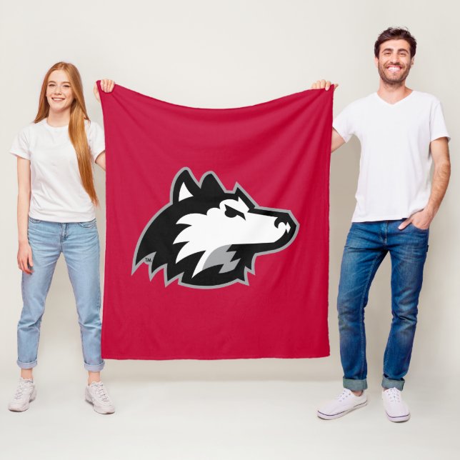 Couverture Polaire Huskies du nord de l'Illinois (En situation)