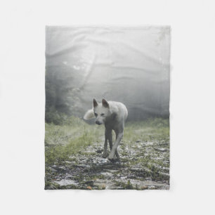 Couverture Polaire Husky Sibérien Blanc