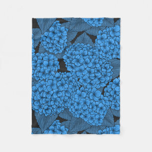 Couverture Polaire Hydrangée bleue