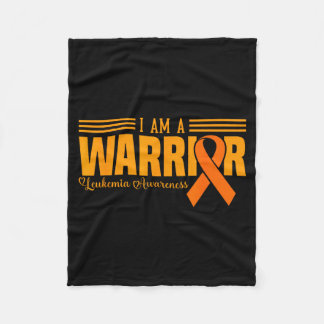 Couverture Polaire I Am A Warrior Funny Leukemia Blood Cancer Awarene