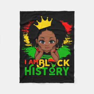 Couverture Polaire I Am Black History Month Cute Melanin Girl Kids To