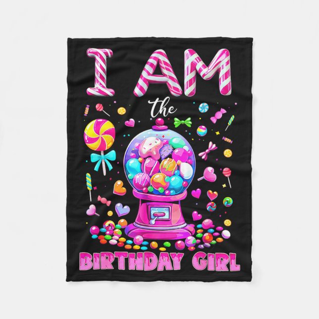Couverture Polaire I Am The Birthday Girl Sweet Candy Birthday Girl F (Devant)