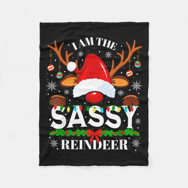 Couverture Polaire I Am The Sy Reindeer Funny Christmas Xmas Men Wome (Devant)