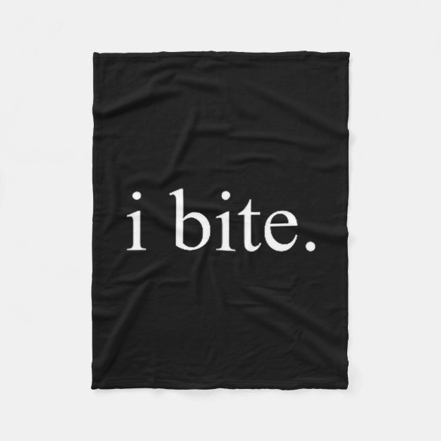 Couverture Polaire I Bite Funny Sarcastic Humor Statement Design  (Devant)