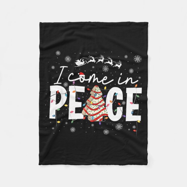 Couverture Polaire I Come In Peace Couple Matching Ugly Christmas Swe (Devant)