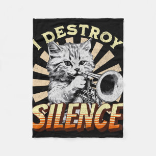 Couverture Polaire I Destroy Silence - Pet Cat Trumpeter Jazz Music M