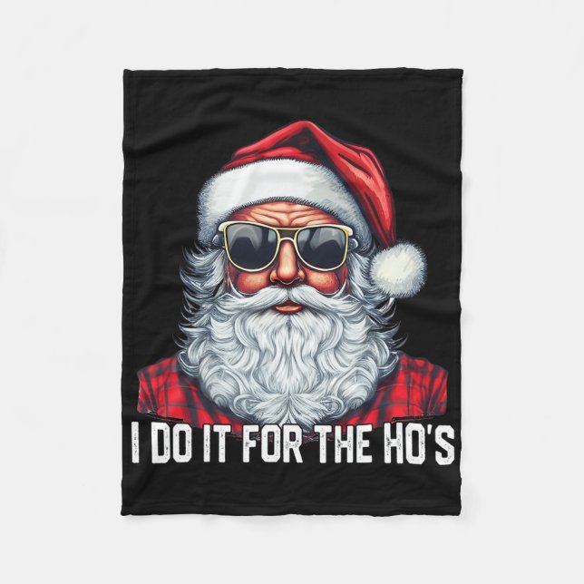 Couverture Polaire I Do It For The Ho's Santa Christmas  (Devant)