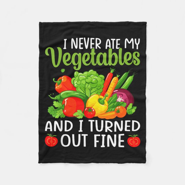 Couverture Polaire I Don't Eat Anything Vegetables Funny Vegetarian S (Devant)