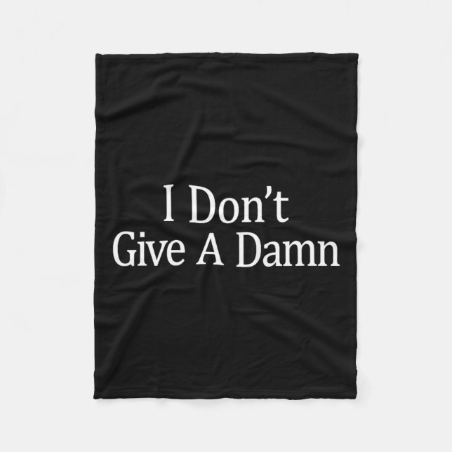 Couverture Polaire I Don't Give A -  (Devant)
