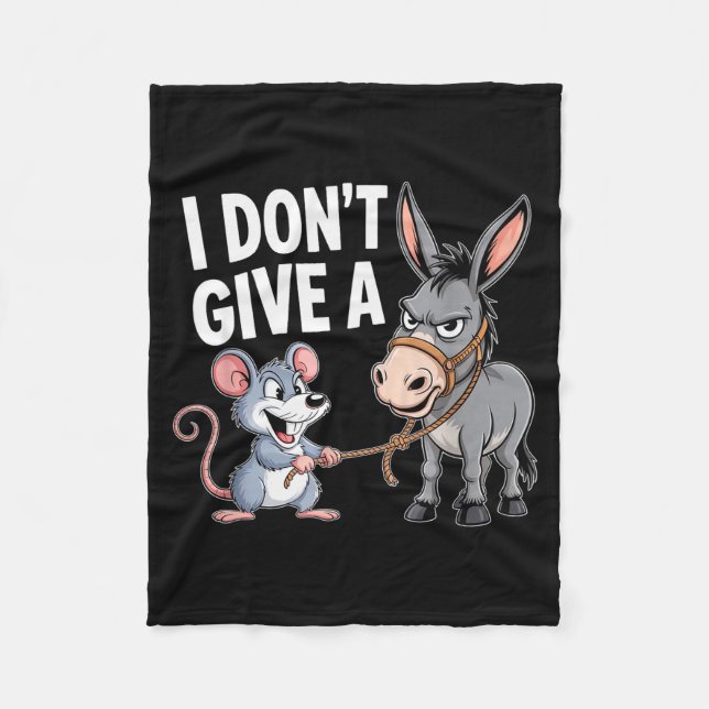 Couverture Polaire I Don't Give A Rats Mouse Funny Sarcastic Animal  (Devant)