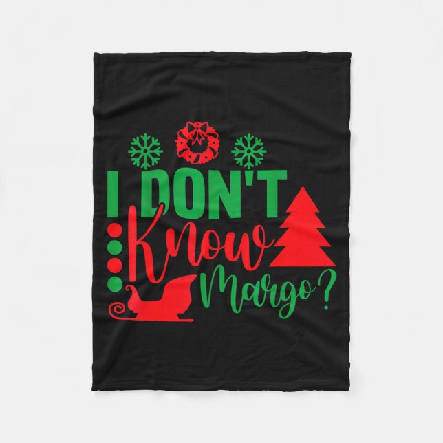 Couverture Polaire I Don't Know-margo Ugly Sweater Funny Christmas Fo (Devant)