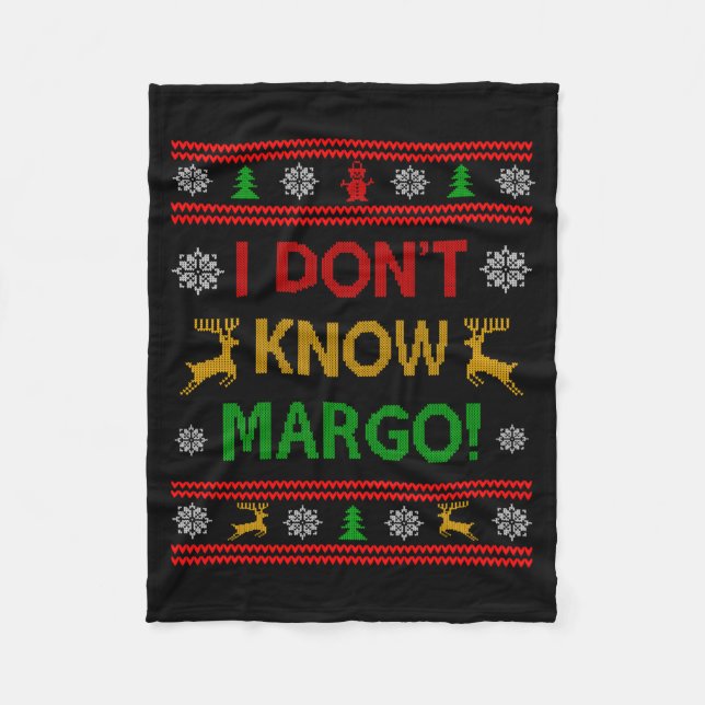 Couverture Polaire I Don't Know-margo Ugly Sweater Funny Christmas Fo (Devant)
