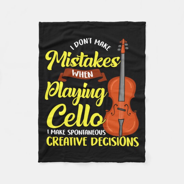 Couverture Polaire I Dont Make Mistakes When Playing Cello  (Devant)