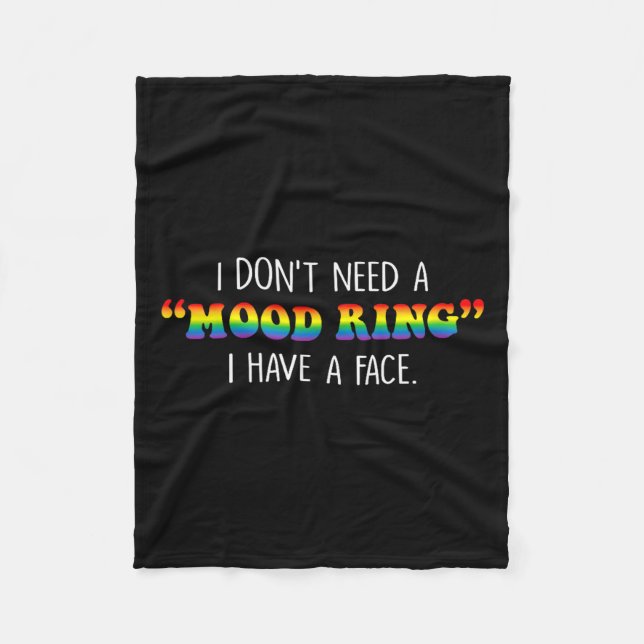 Couverture Polaire I Don't Need A Mood Ring I Have A Face  (Devant)