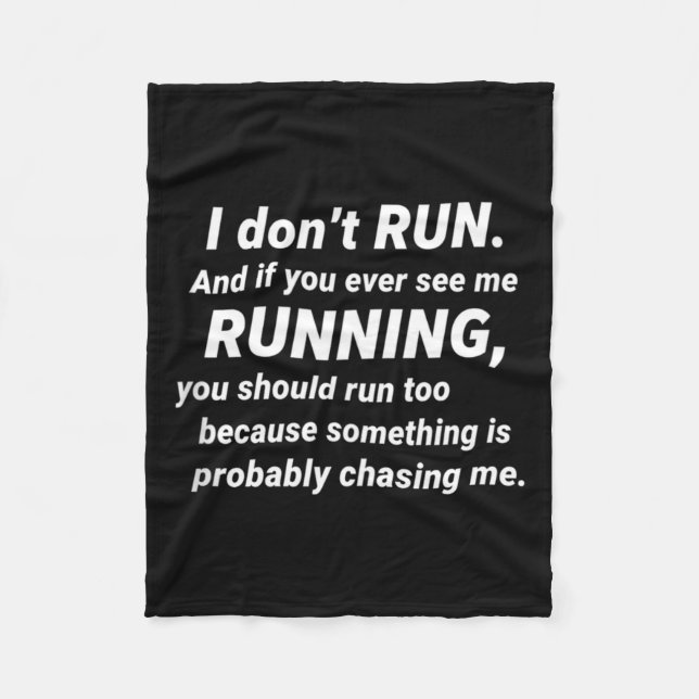 Couverture Polaire I Don't Run Funny Sarcastic Running Joke Gift Tank (Devant)
