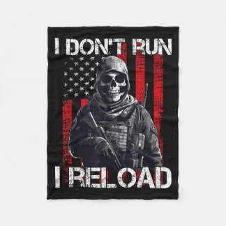 Couverture Polaire I Don't Run I Reload, Us Flag For A Patriotic Gun 