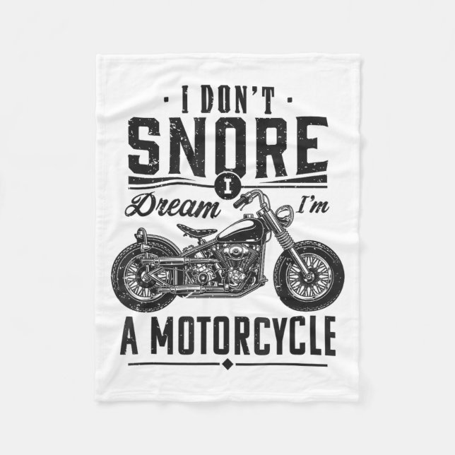 Couverture Polaire I Don't Snore, I Dream I'm A Motorcycle  (Devant)