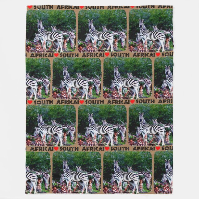 Couverture Polaire I Heart Afrique du Sud Zebra Aloe (Devant)