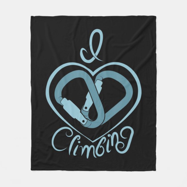 Couverture Polaire I Heart Escalade (Carabiner) Fun Rock Escalade (Devant)