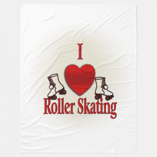Couverture Polaire I Heart Roller Patinage (Devant)