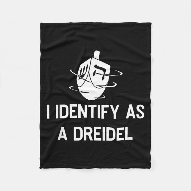 Couverture Polaire I Identify As A Dreidel Funny Hanukkah Gelt Menora (Devant)