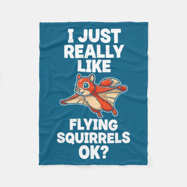 Couverture Polaire I Just Really Like Flying Squirrels Ok  (Devant)
