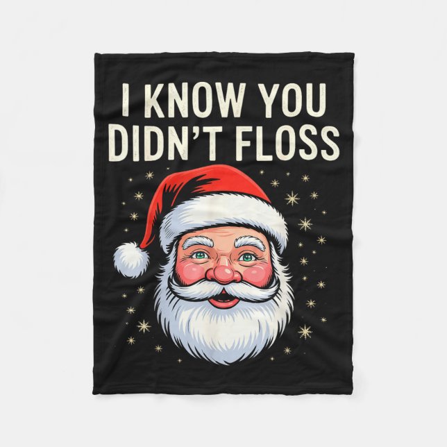 Couverture Polaire I Know You Didn't Floss Dental Hygienist Xmas Retr (Devant)