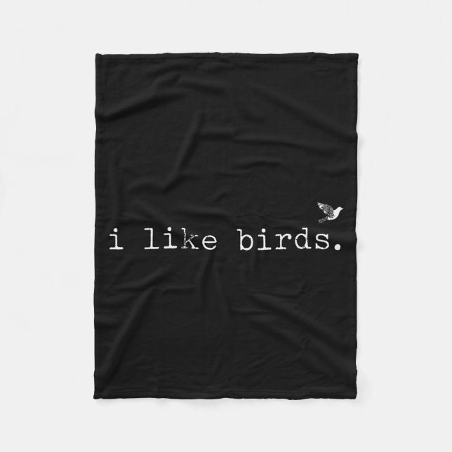 Couverture Polaire I Like Birds Funny Minimalist Birdwatching Introve (Devant)
