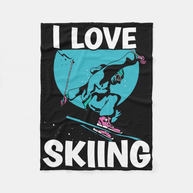 Couverture Polaire I Loin Ski Skieurs Ski Ski Ski Sports d'hiver (Devant)