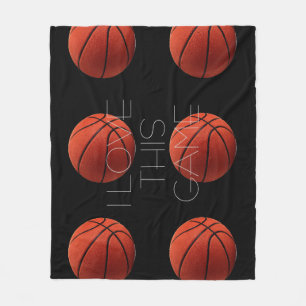 Couverture Polaire I Love Basketball Close Up
