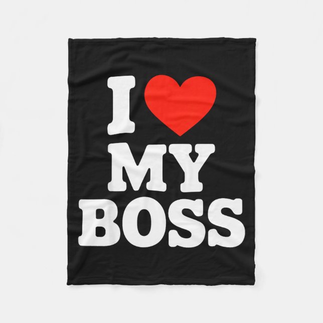 Couverture Polaire I Love My Boss  (Devant)