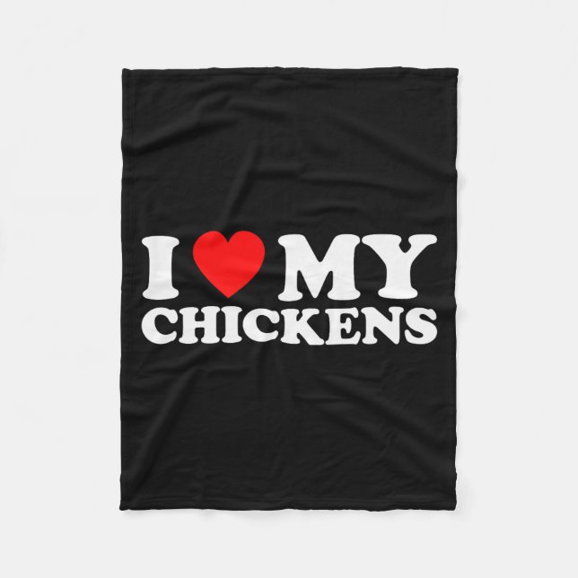 Couverture Polaire I Love My Chickens, I Heart My Chickens  (Devant)