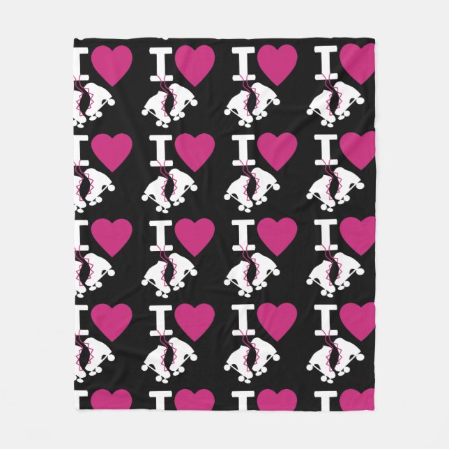 Couverture Polaire I Love Roller Skating (Devant)