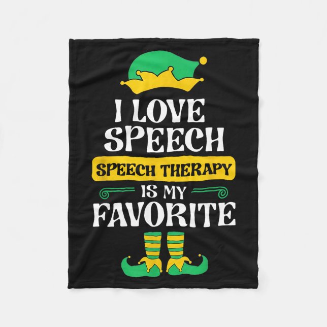 Couverture Polaire I Love Speech Speech Therapy Is My Favorite  (Devant)