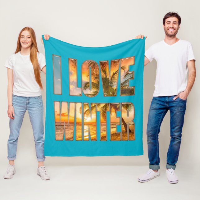 Couverture Polaire I  love winter (En situation)