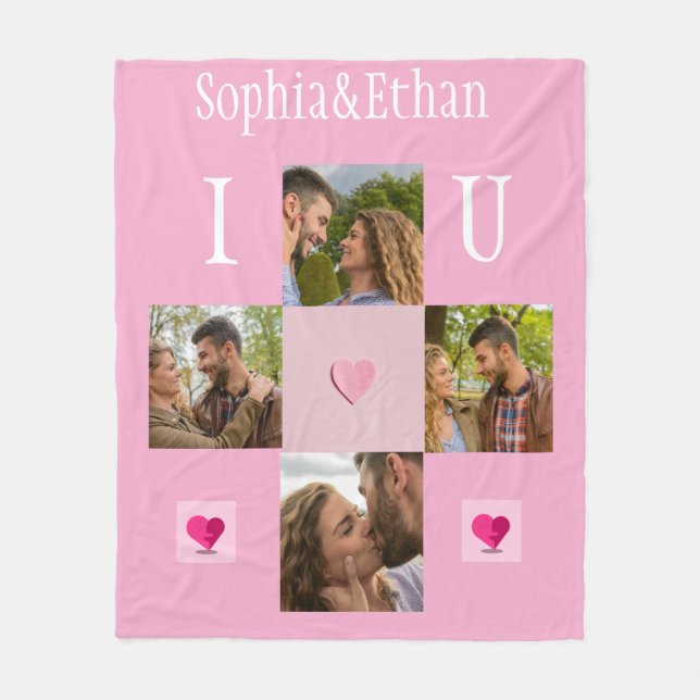 Couverture Polaire I Love You 4 Photo Fleece Blanket (Devant)