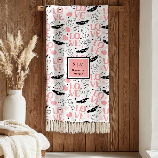 Couverture Polaire I Love You Gift Personalized Valentine Heart Throw (I Love You Gift Personalized Valentine Heart Blanket)