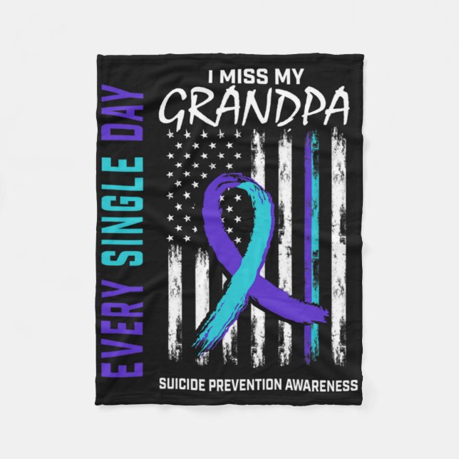 Couverture Polaire I Miss My Grandpa Suicide Awareness Prevention Ame (Devant)