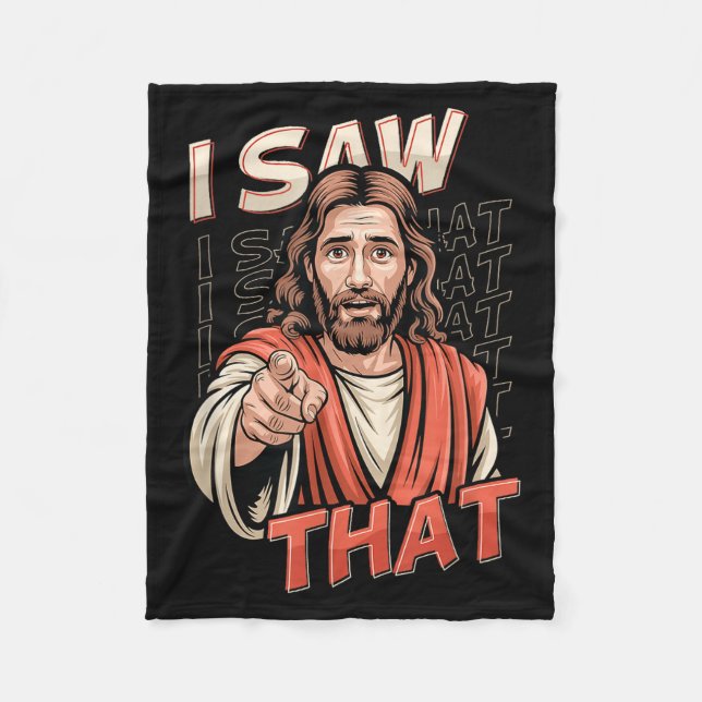 Couverture Polaire I Saw That Funny Jesus Humor Sarcastic Jesus Quote (Devant)