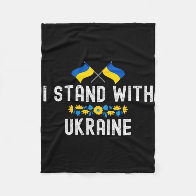 Couverture Polaire I Stand With Ukraine Supporters Sunflower Ukrainia (Devant)