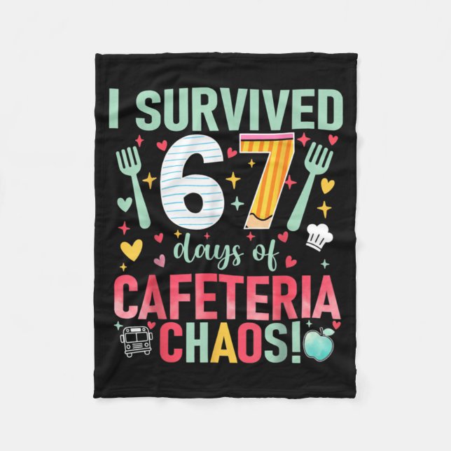 Couverture Polaire I Survived 67 Days Of Cafeteria Chaos Lunch Lady S (Devant)