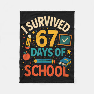 Couverture Polaire I Survived 67 Days Of School Fun Teacher Student