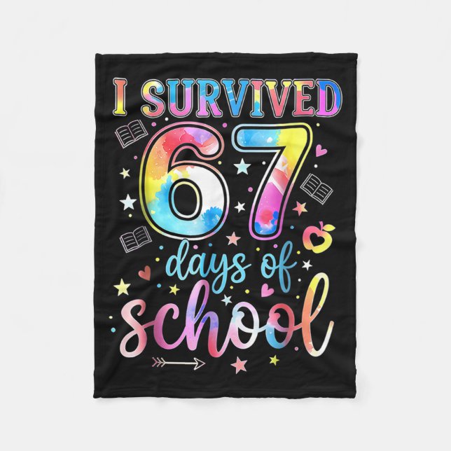 Couverture Polaire I Survived 67 Days Of School Funny 67 Meme Teacher (Devant)