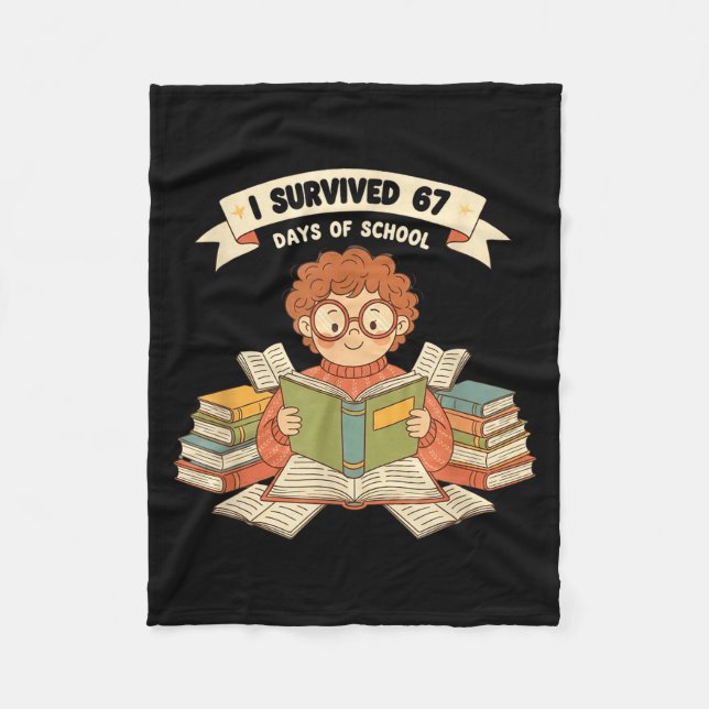 Couverture Polaire I Survived 67 Days Of School Funny 67 Teachers Stu (Devant)