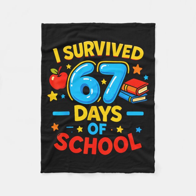 Couverture Polaire I Survived 67 Days Of School Six Seven Meme Teache (Devant)