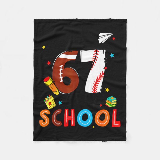 Couverture Polaire I Survived Sixty Seven Days Of School Funny Baseba (Devant)